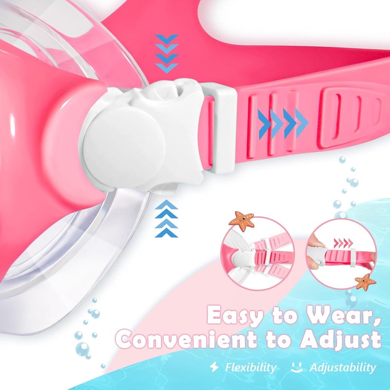 Freela 2 Pack Kids Swim Goggles Mask for Boys Girls 3-14, Tempered Glass Lens 180° HD View with Nose Cover for Pool Beach - Image 5